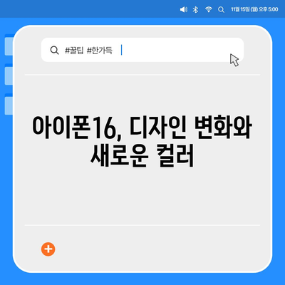 아이폰16 시리즈 5가지 변화점 | 프로와 프로 맥스 화면 확대?