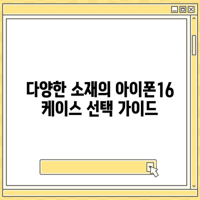 아이폰16 케이스, 보호와 스타일의 완벽한 균형