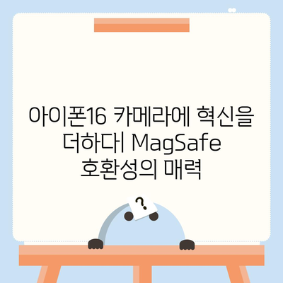 아이폰16 후면 카메라, MagSafe 호환성으로 다양한 액세서리와 사용 가능