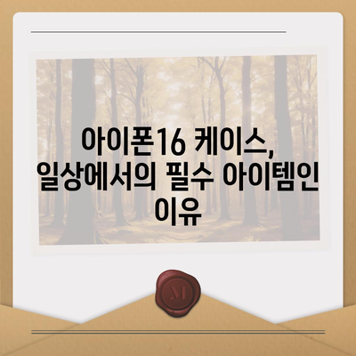 아이폰16 케이스, 보호와 스타일의 완벽한 균형