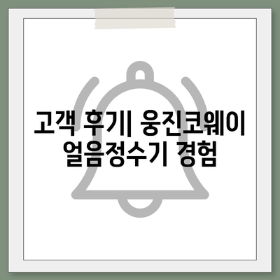 웅진코웨이 얼음정수기 추천, 상쾌한 물맛을 집에서 즐기세요!