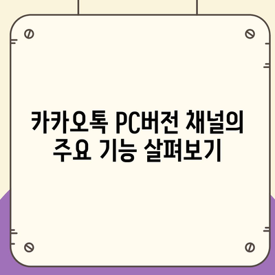 카카오톡 pc버전 채널