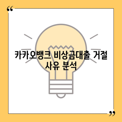 카카오뱅크 pc버전 비상금대출거절