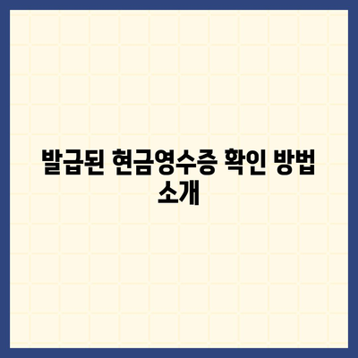 카카오페이 현금영수증 발급 및 확인, 수정 방법