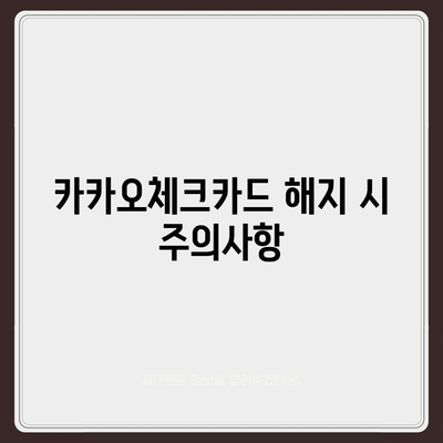 카카오체크카드 신청, 발급, 해지