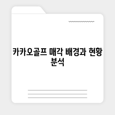 카카오골프 퀀텀 불거지는 매각 이슈와 대응