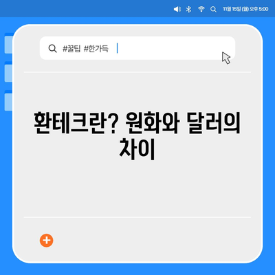 카카오뱅크 달러박스와 환테크 활용