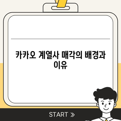 카카오 계열사 매각 | 사업 전망에 미치는 영향