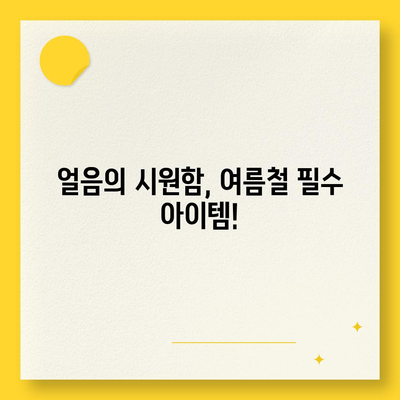 웰스 아이스원 후기 | 시원한 직수 얼음정수기 체험기