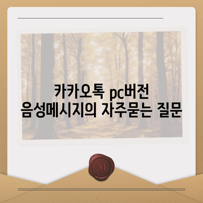 카카오톡 pc버전 음성메시지