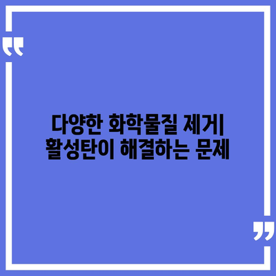 활성탄 여과 | 독소와 화학물질 제거의 필수 요소