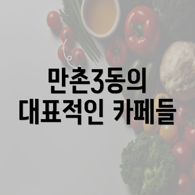 만촌3동의 대표적인 카페들