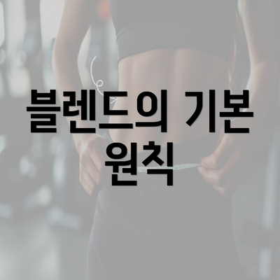 블렌드의 기본 원칙