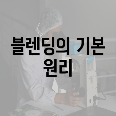 블렌딩의 기본 원리