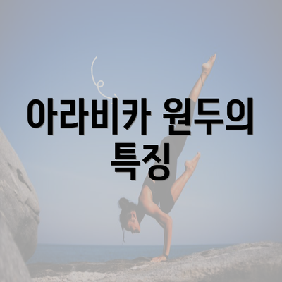 아라비카 원두의 특징