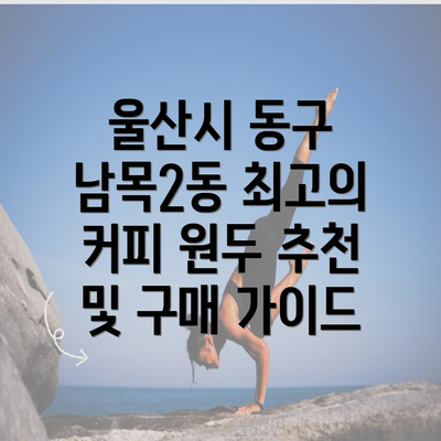 울산시 동구 남목2동 최고의 커피 원두 추천 및 구매 가이드