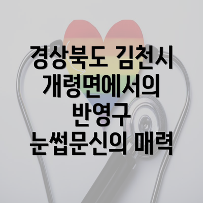 경상북도 김천시 개령면에서의 반영구 눈썹문신의 매력