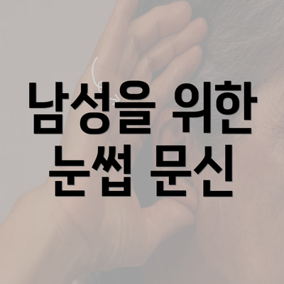 남성을 위한 눈썹 문신