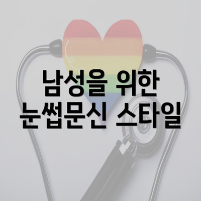 남성을 위한 눈썹문신 스타일