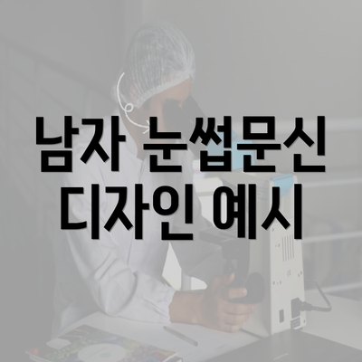 남자 눈썹문신 디자인 예시