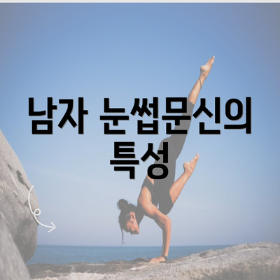 남자 눈썹문신의 특성