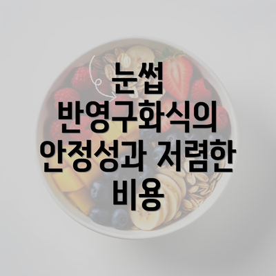 눈썹 반영구화식의 안정성과 저렴한 비용