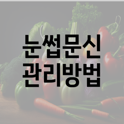 눈썹문신 관리방법