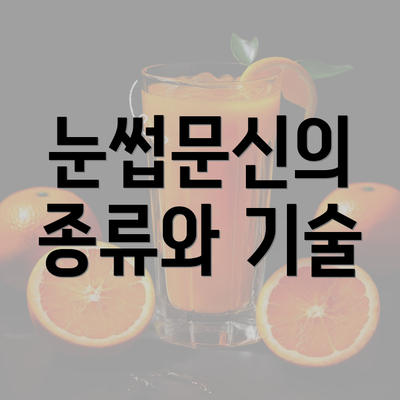 눈썹문신의 종류와 기술