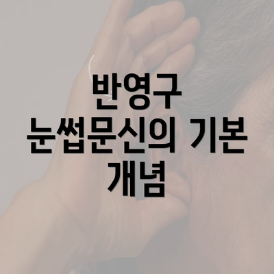 반영구 눈썹문신의 기본 개념