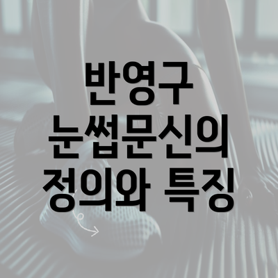 반영구 눈썹문신의 정의와 특징