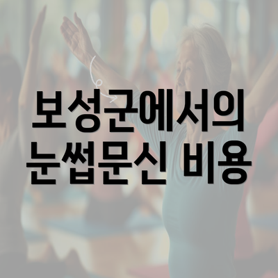 보성군에서의 눈썹문신 비용