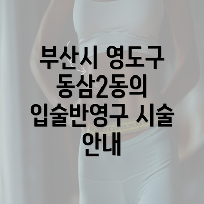 부산시 영도구 동삼2동의 입술반영구 시술 안내