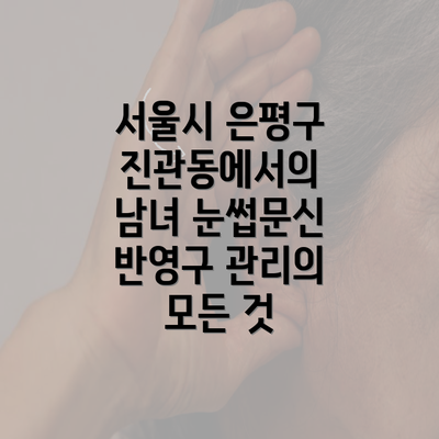 서울시 은평구 진관동에서의 남녀 눈썹문신 반영구 관리의 모든 것