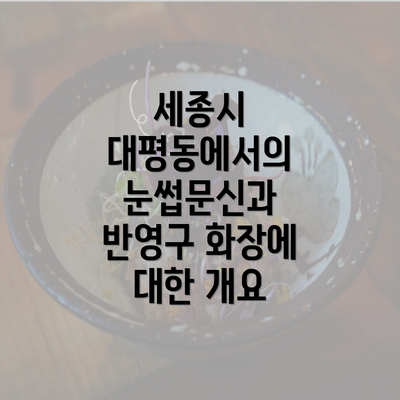 세종시 대평동에서의 눈썹문신과 반영구 화장에 대한 개요