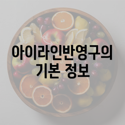 아이라인반영구의 기본 정보