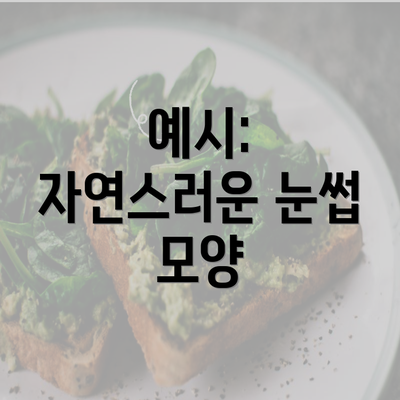 예시: 자연스러운 눈썹 모양