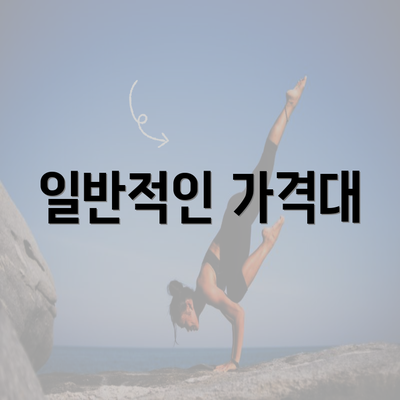 일반적인 가격대