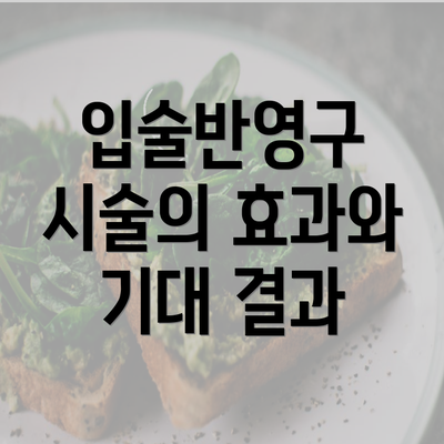 입술반영구 시술의 효과와 기대 결과