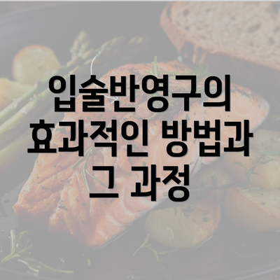 입술반영구의 효과적인 방법과 그 과정