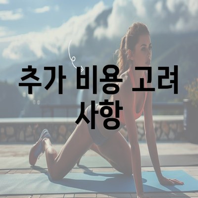 추가 비용 고려 사항