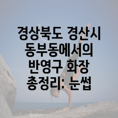 경상북도 경산시 동부동에서의 반영구 화장 총정리: 눈썹