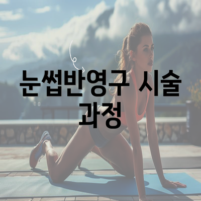 눈썹반영구 시술 과정