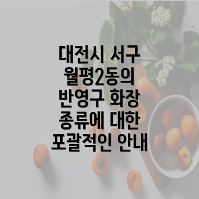 대전시 서구 월평2동의 반영구 화장 종류에 대한 포괄적인 안내