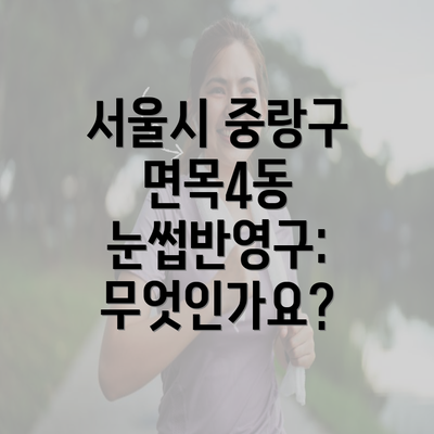 서울시 중랑구 면목4동 눈썹반영구: 무엇인가요?