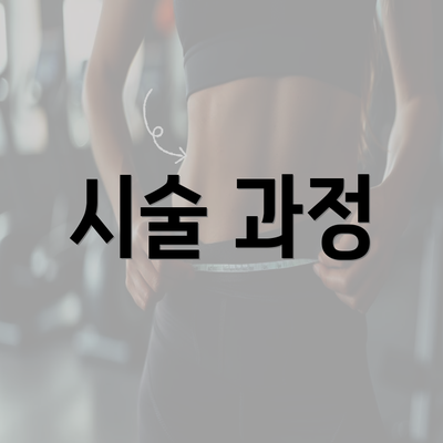 시술 과정