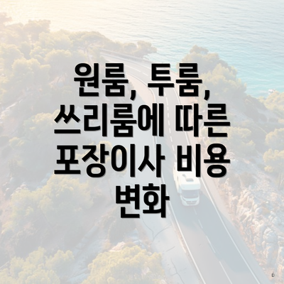 원룸, 투룸, 쓰리룸에 따른 포장이사 비용 변화