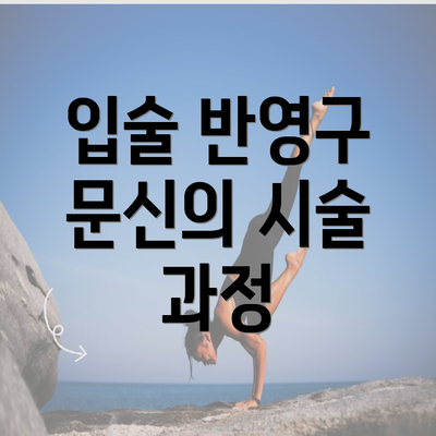 입술 반영구 문신의 시술 과정