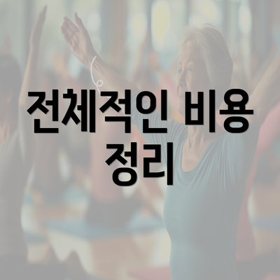 전체적인 비용 정리