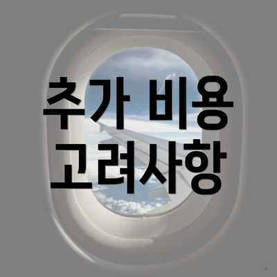 추가 비용 고려사항