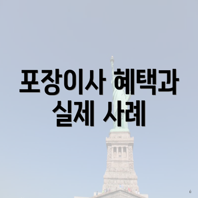 포장이사 혜택과 실제 사례